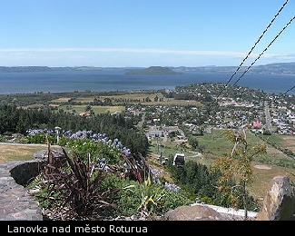 Lanovka nad město Roturua